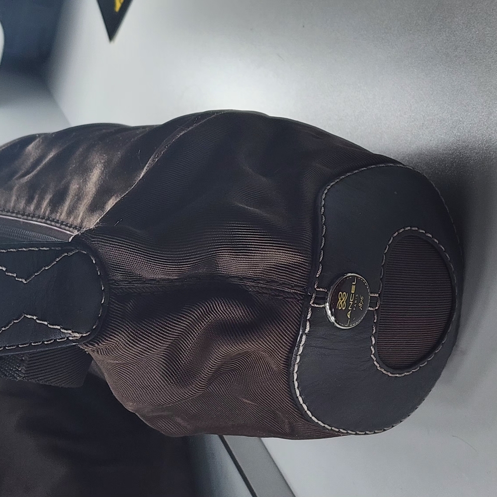 Brown Nylon Shoulder Bag